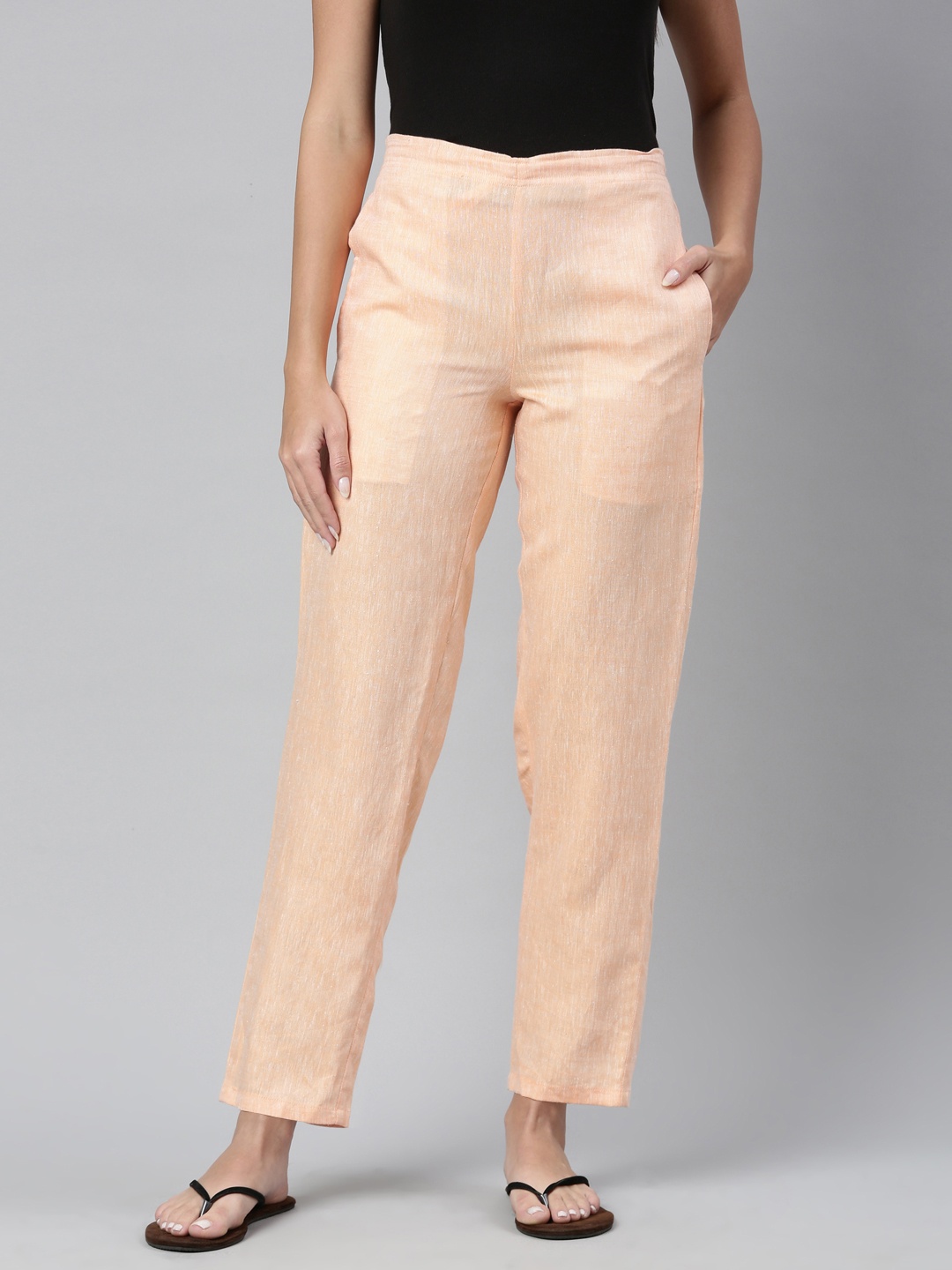 

Ecentric Women Peach Coloured Eco-Friendly Hemp Sustainable Lounge Pants
