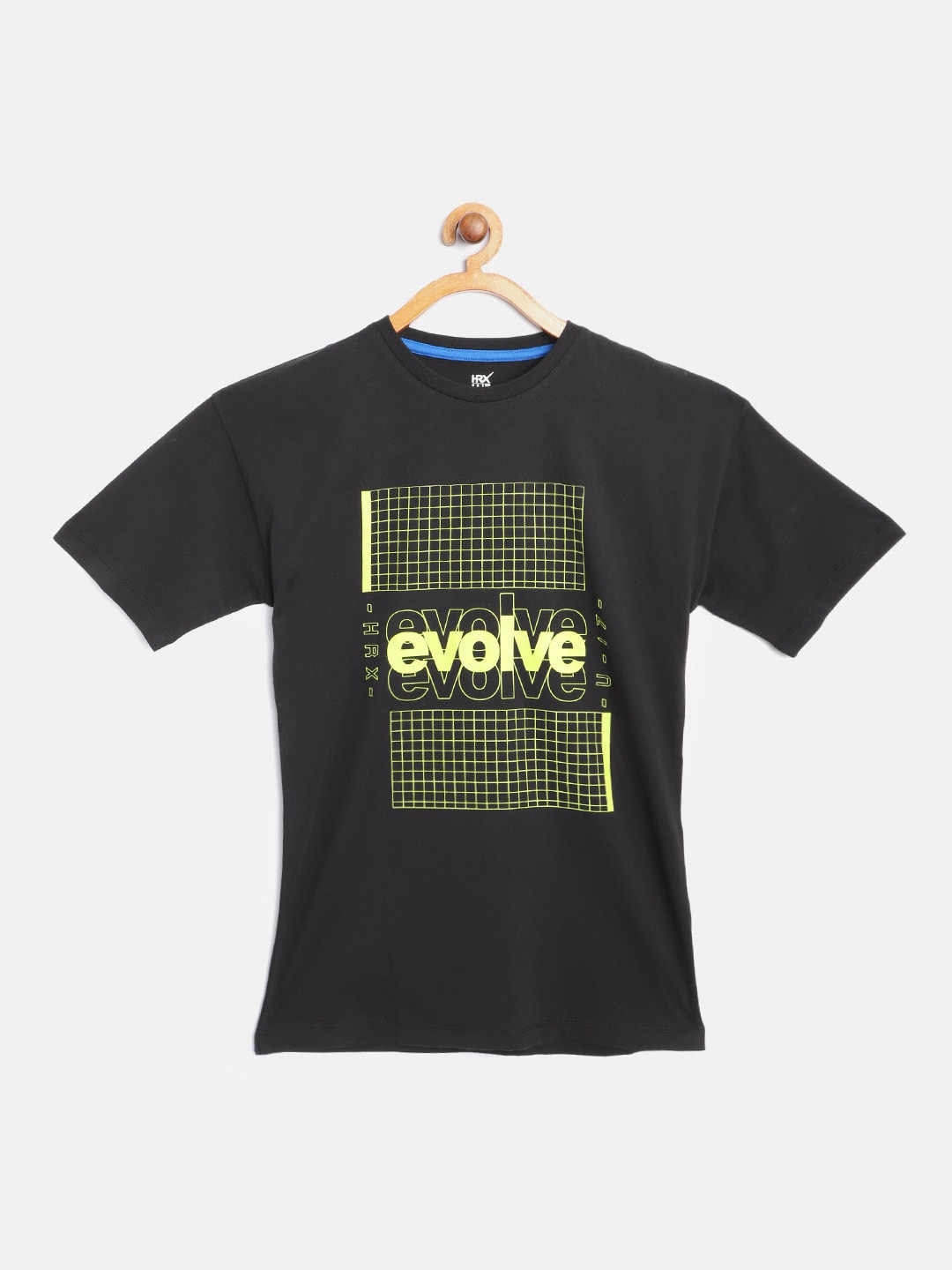 

HRX By Hrithik Roshan U-17 Boys Jet Black Graphic Bio-Wash Lifestyle Tshirt