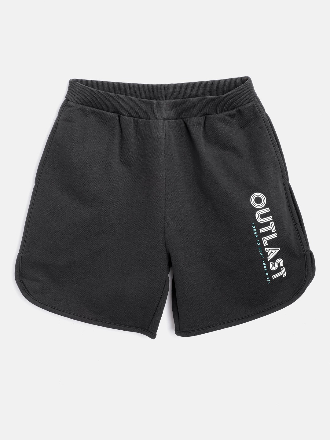 

HRX by Hrithik Roshan U-17 Girls Black Solid Tapered Fit Rapid-Dry Lifestyle Shorts