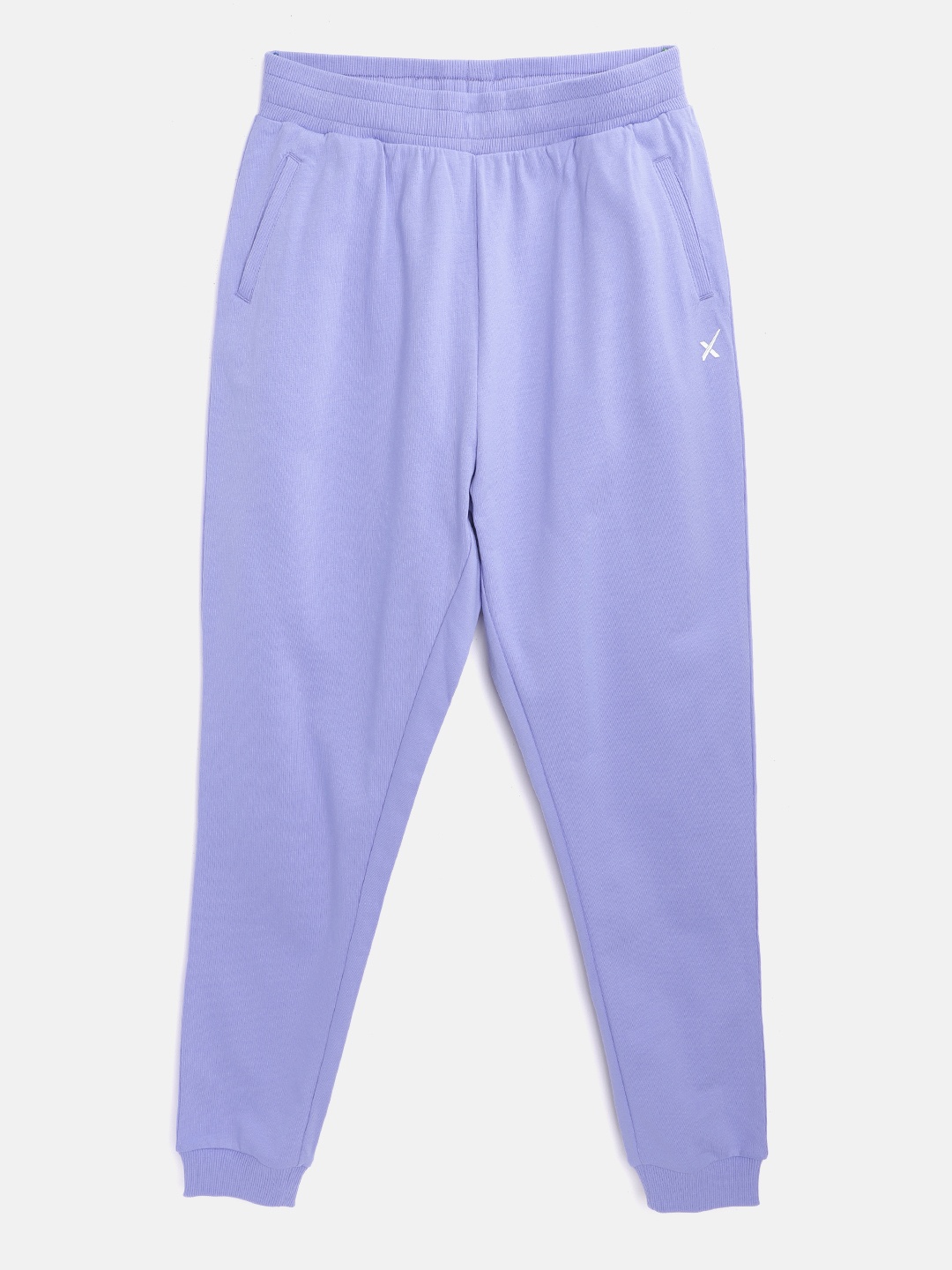

HRX By Hrithik Roshan U-17 Girls Jacaranda Solid Tapered Fit Bio-Wash Lifestyle Joggers, Lavender