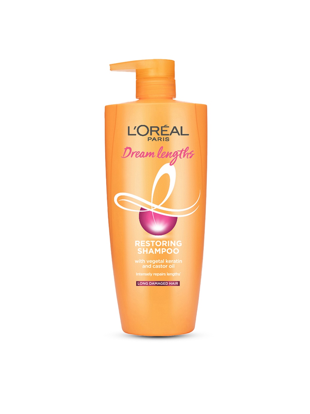 

LOreal Paris Women Dream Lengths Restoring Shampoo with Castor Oil 650 ml, Orange