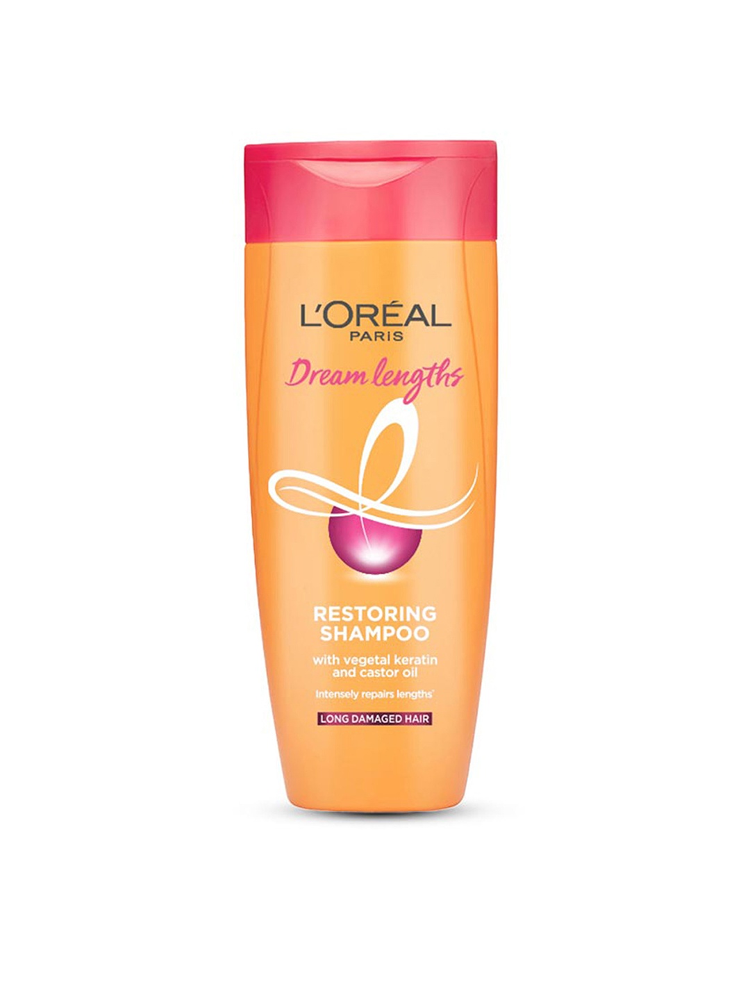 

LOreal Paris Dream Length Restoring Shampoo with Vegetal Keratin & Castor Oil - 340 ml, Orange