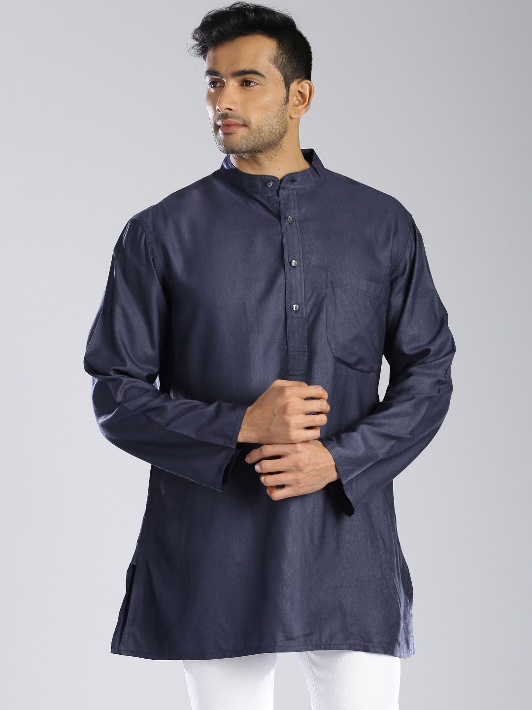 

Fabindia Navy Kurta, Navy blue