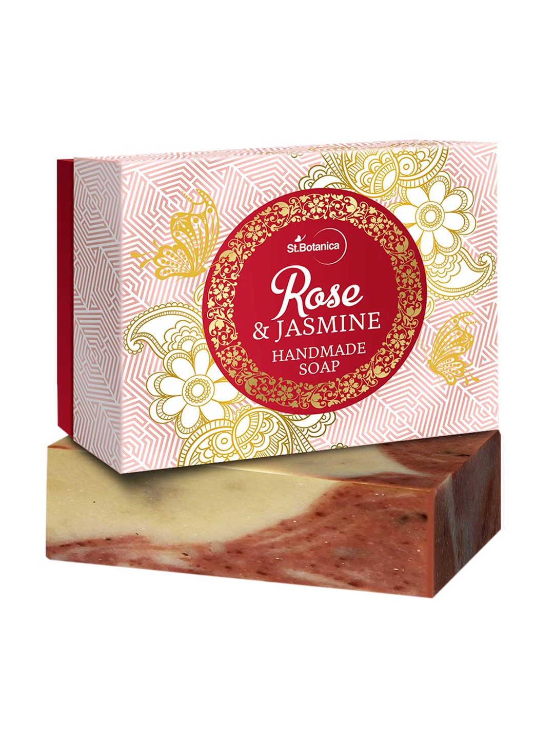 

St.Botanica Rose & Jasmine Handmade Luxury Soap 125g, Pink