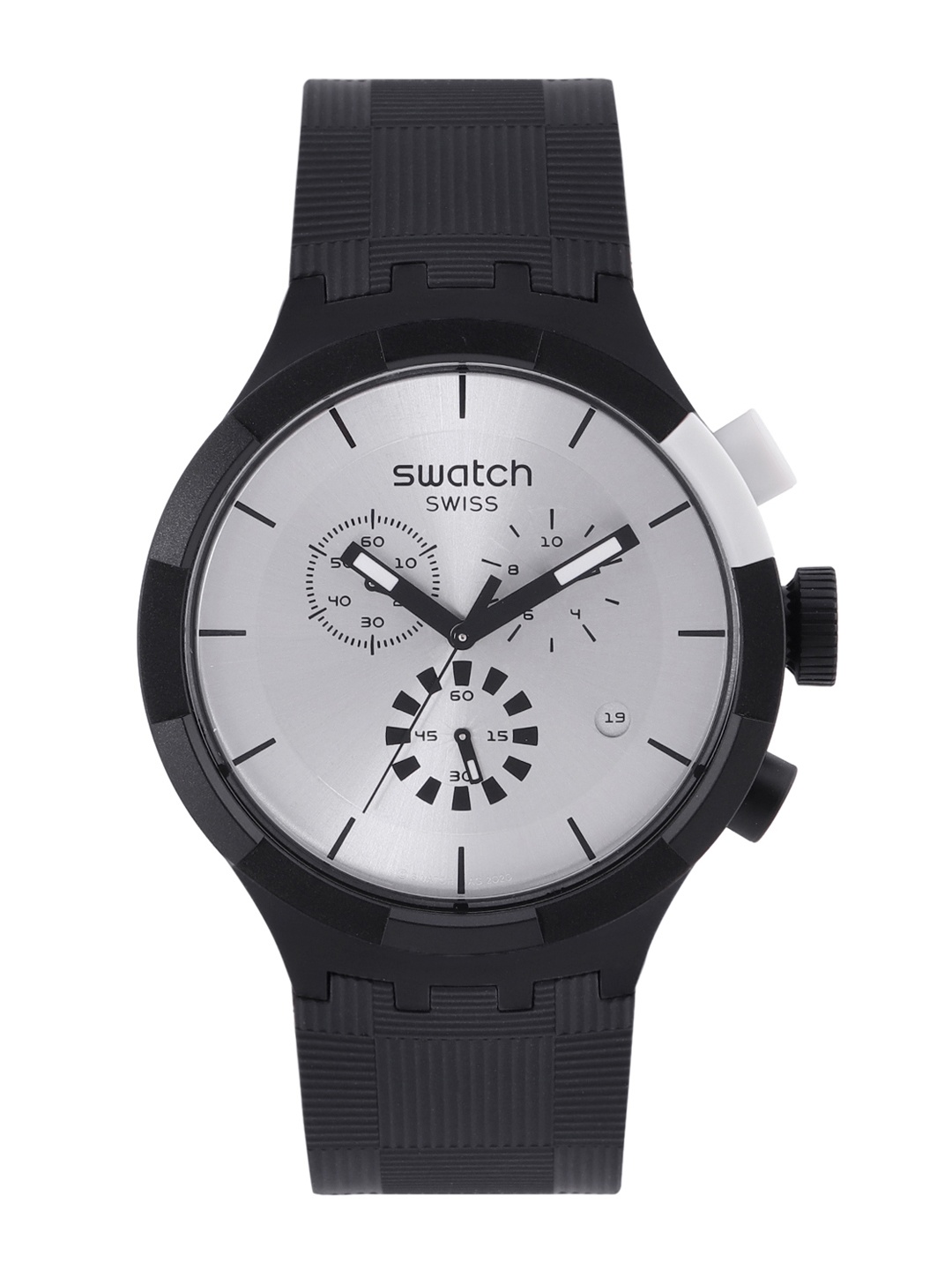 

Swatch Men Grey Water Resistant Analogue Watch SB02B404