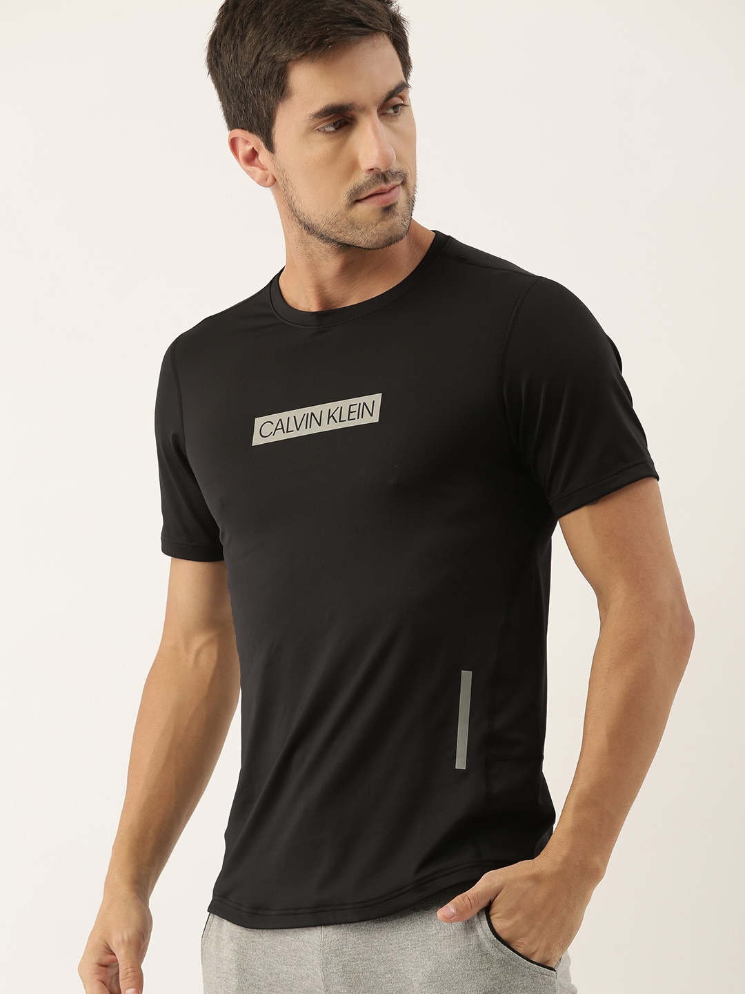 

Calvin Klein Jeans Men Black Printed Round Neck T-shirt