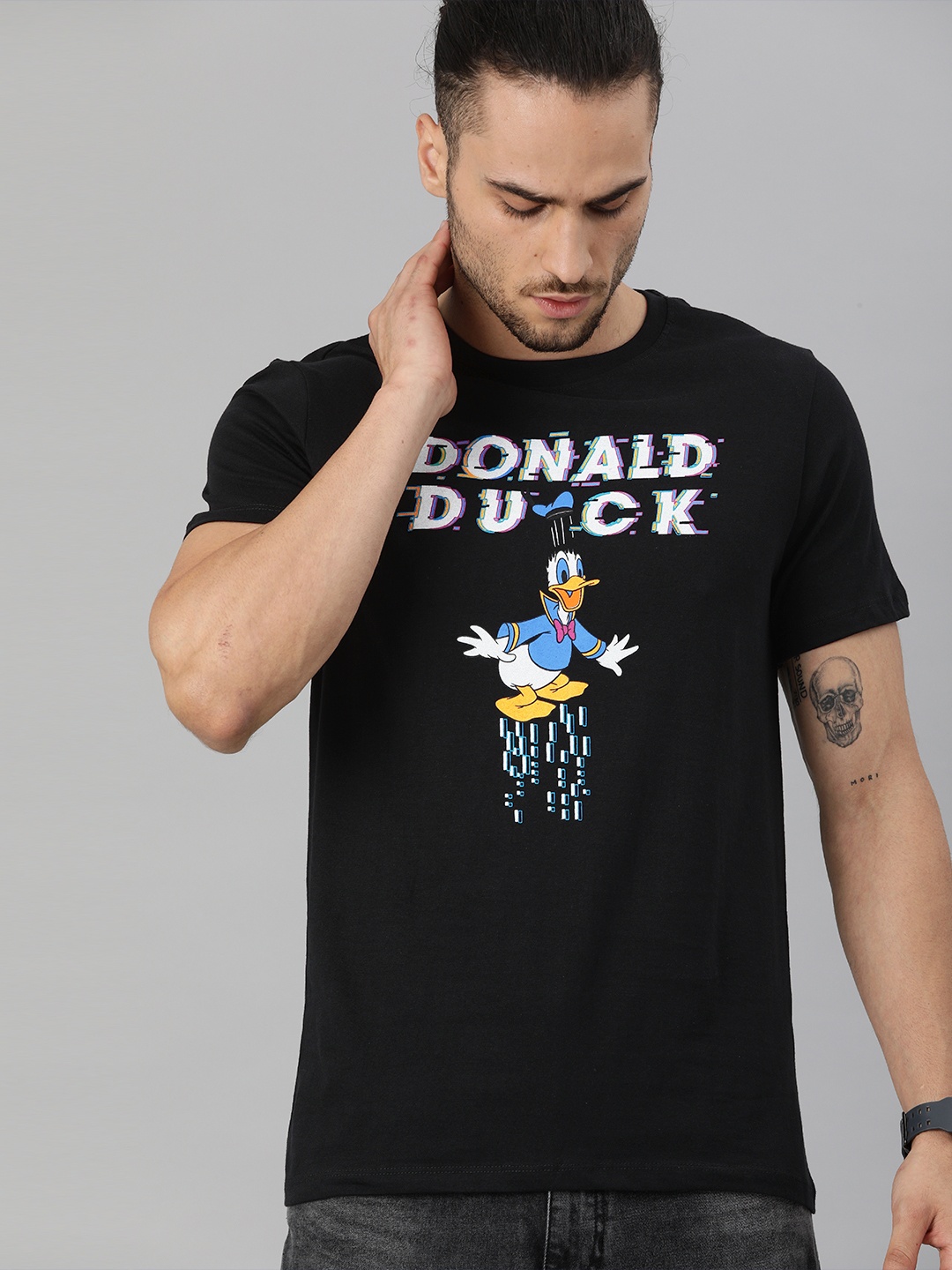 

Kook N Keech Disney Men Black Printed Pure Cotton T-shirt