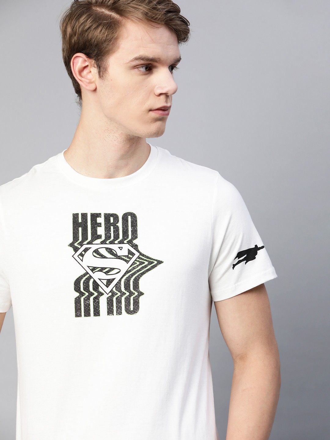 

Kook N Keech Superman Men White & Black Printed T-shirt