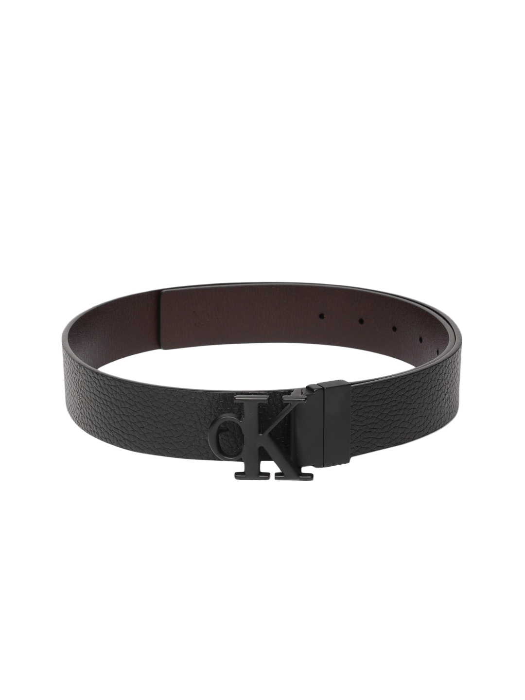 

Calvin Klein Men Brown & Black Solid Reversible Leather Belt
