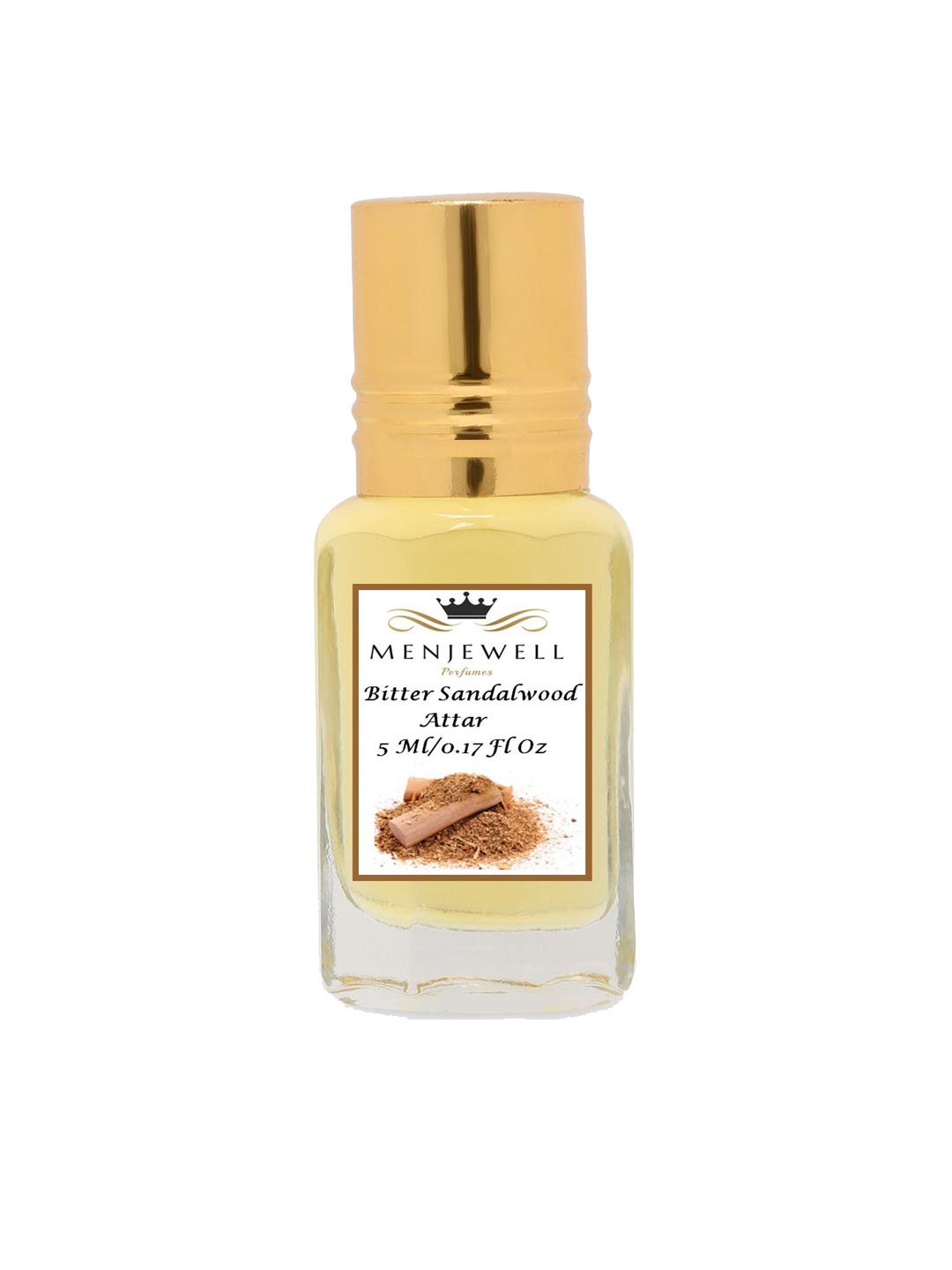 

Menjewell Fragrances Bitter Sandalwood Attar Perfume (Woody) - 5ml, Transparent
