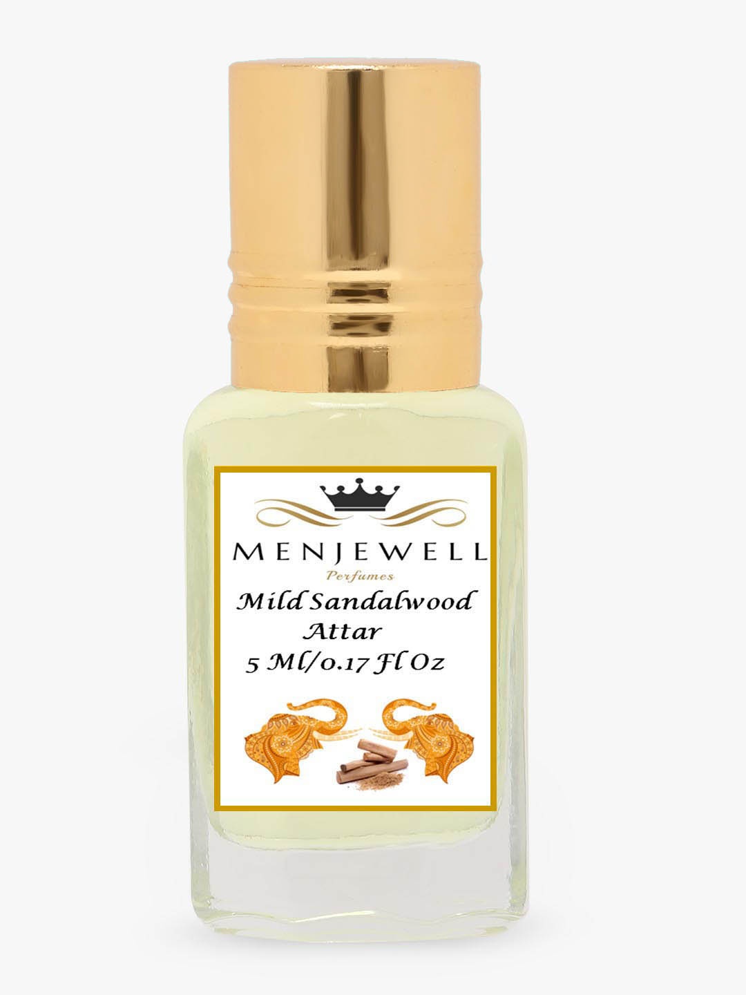 

Menjewell Fragrances Mild Sandalwood Attar Perfume, Transparent