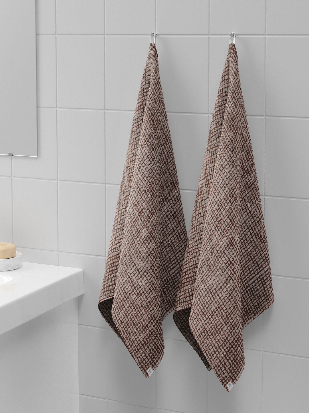 

Himeya Set Of 2 Beige & Brown Self-Design 500 GSM Organic Cotton Sustainable Hand Towels