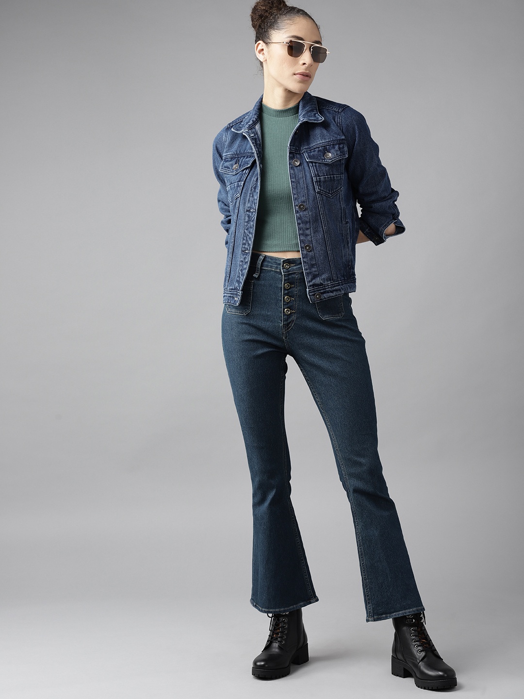 

Roadster Women Navy Blue Bootcut Jeans