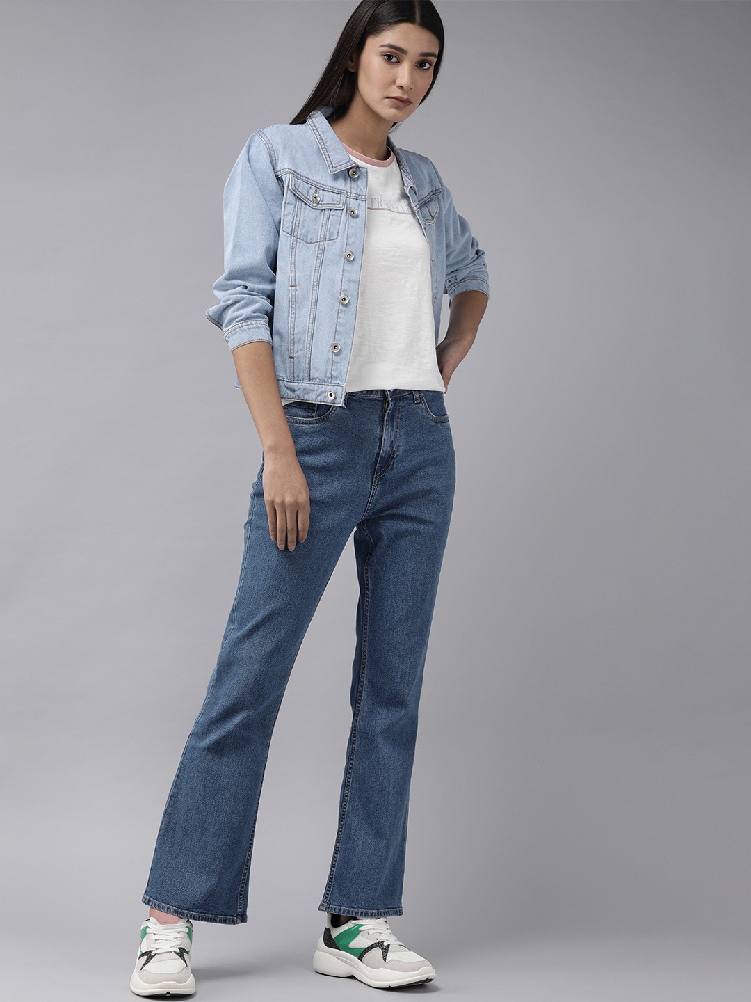 

Roadster Women Blue Bootcut High-Rise No Fade Stretchable Jeans