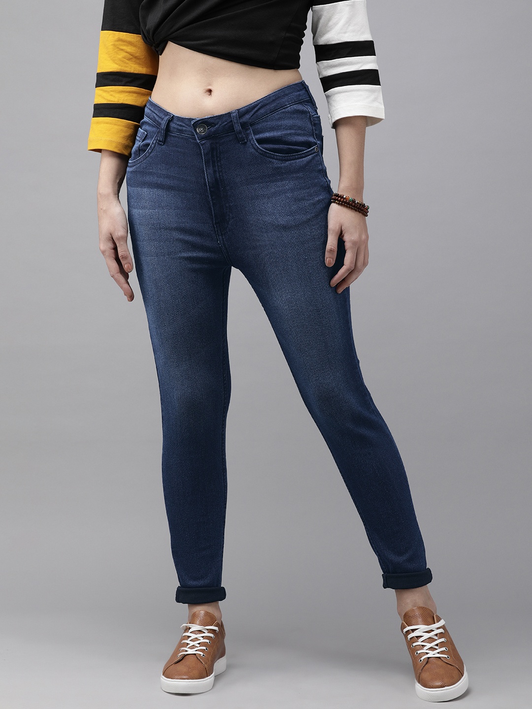 

Roadster Women Blue Skinny Fit Light Fade Stretchable Jeans