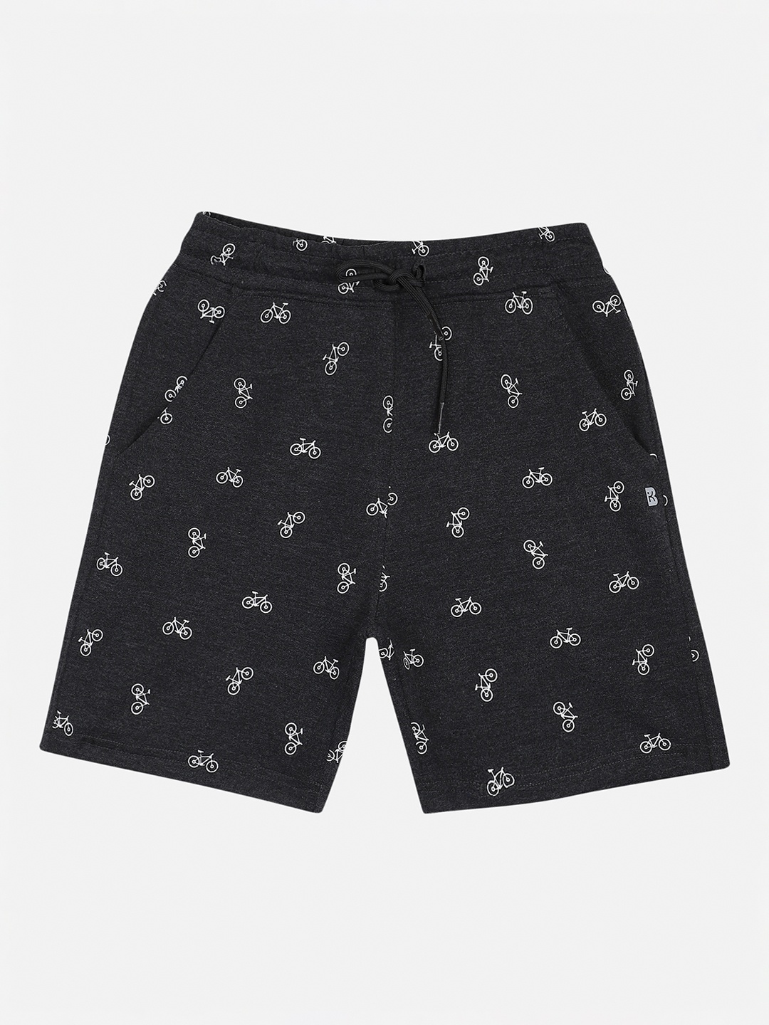 

PROTEENS Boys Grey Antibacterial & Antiviral finish Printed Slim Fit Regular Shorts