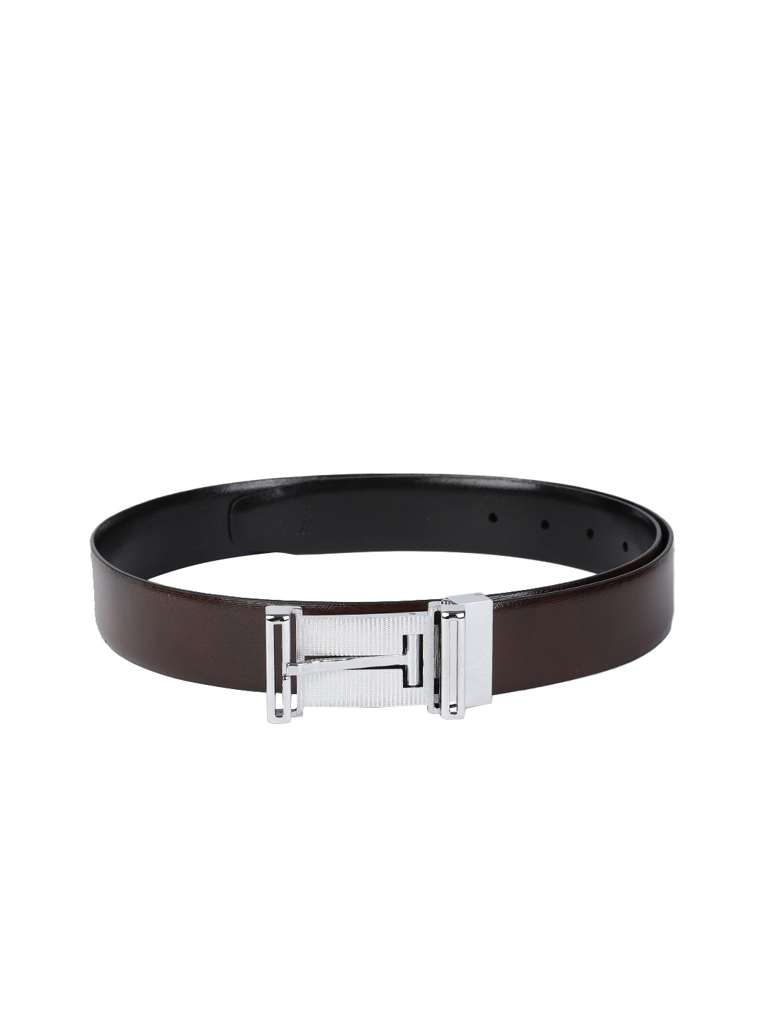 

Van Heusen Men Brown & Black Solid Reversible Leather Belt