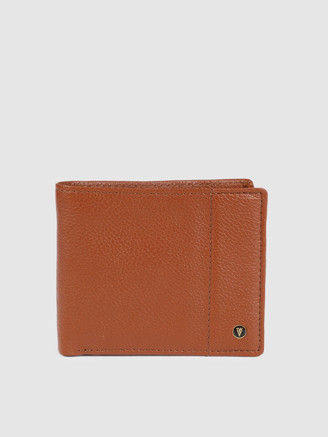 

Van Heusen Men Tan Brown Textured Leather Two Fold Wallet