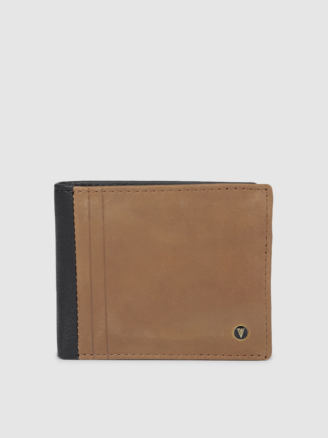 

Van Heusen Men Brown Solid Two Fold Leather Wallet