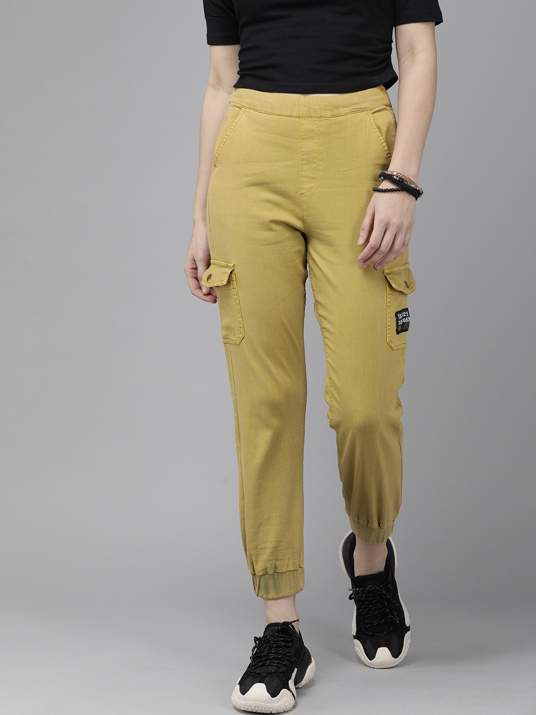 

Roadster X Discovery Adventures Women Khaki Utility Joggers, Mustard