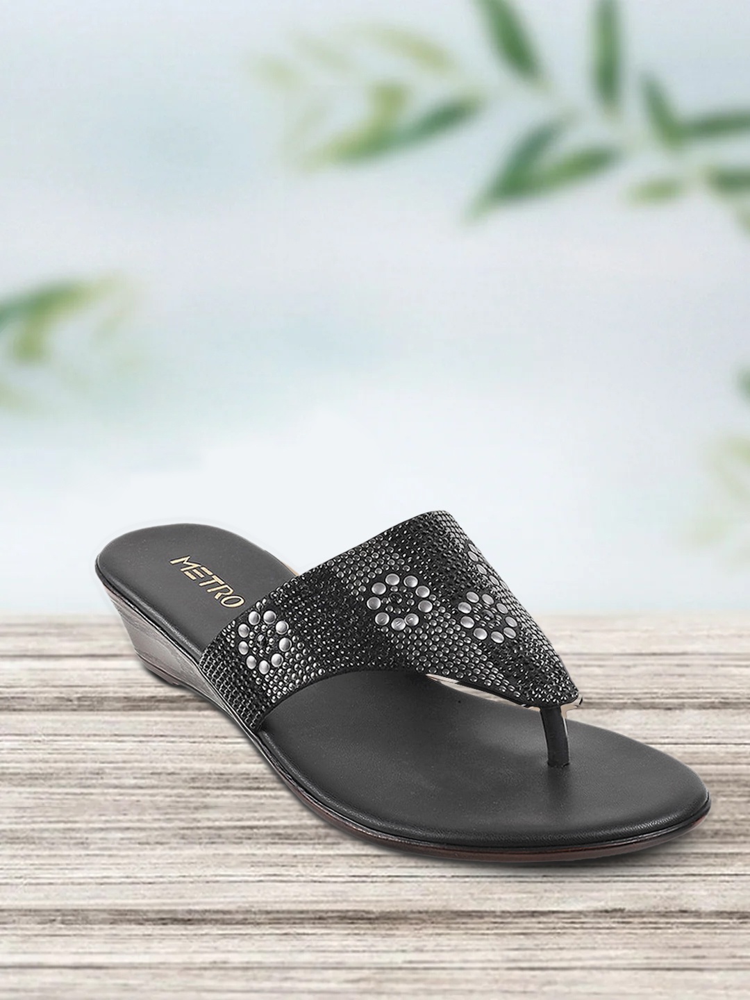 

Metro Women Black Embellished Heels