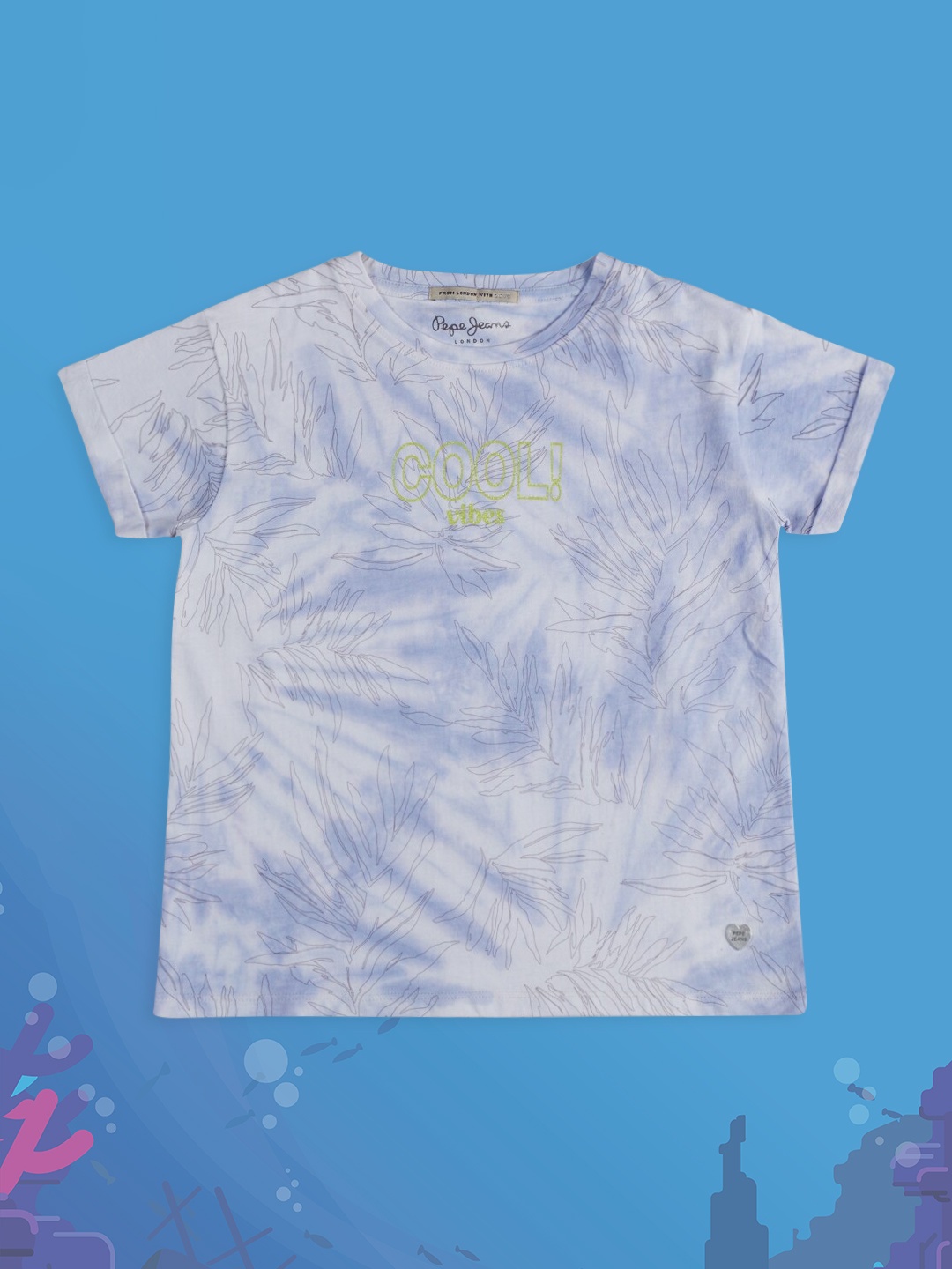 

Pepe Jeans Girls White Printed Round Neck T-shirt