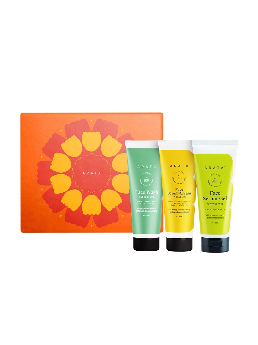 

ARATA Unisex Mini Face & Oral Care Gift Box 50 ml, White