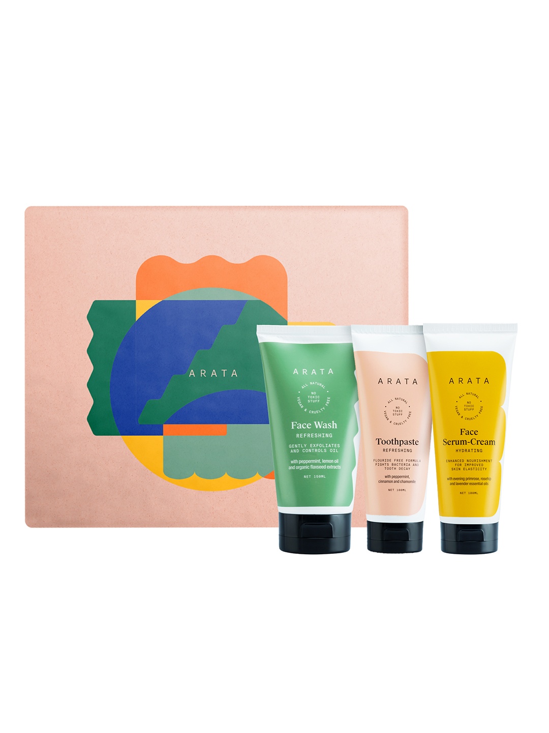 

ARATA Essential Morning Regime Face & Oral Care Gift Box Set - 350 ml, Green