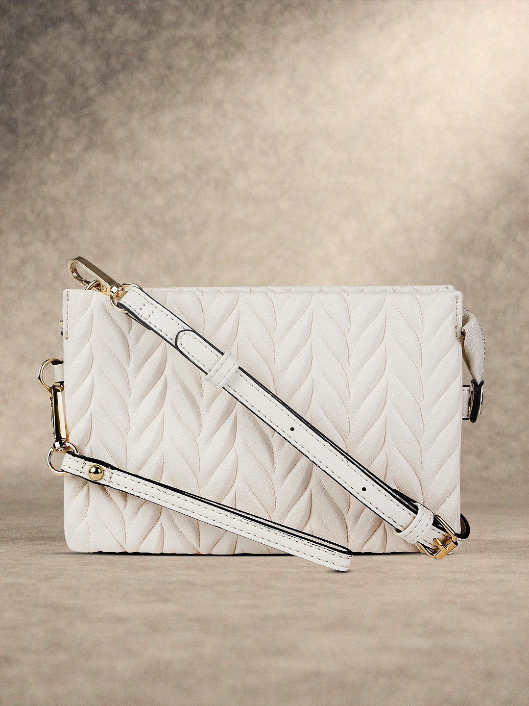 

Accessorize Cream-Coloured Textured Sling Bag