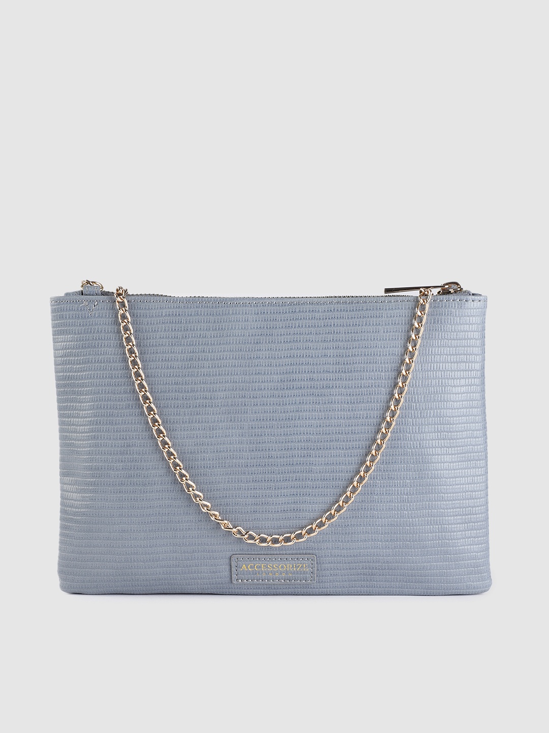

Accessorize London Women's Faux Leather Zip Top Clutch, Blue