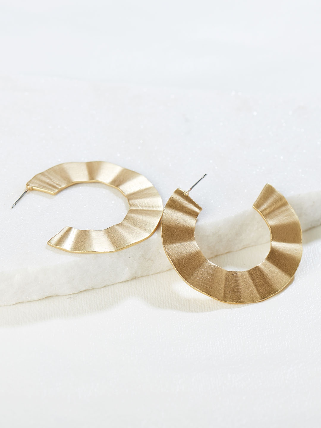 

Runway Ritual Gold-Plated Geometric Half Hoop Earrings