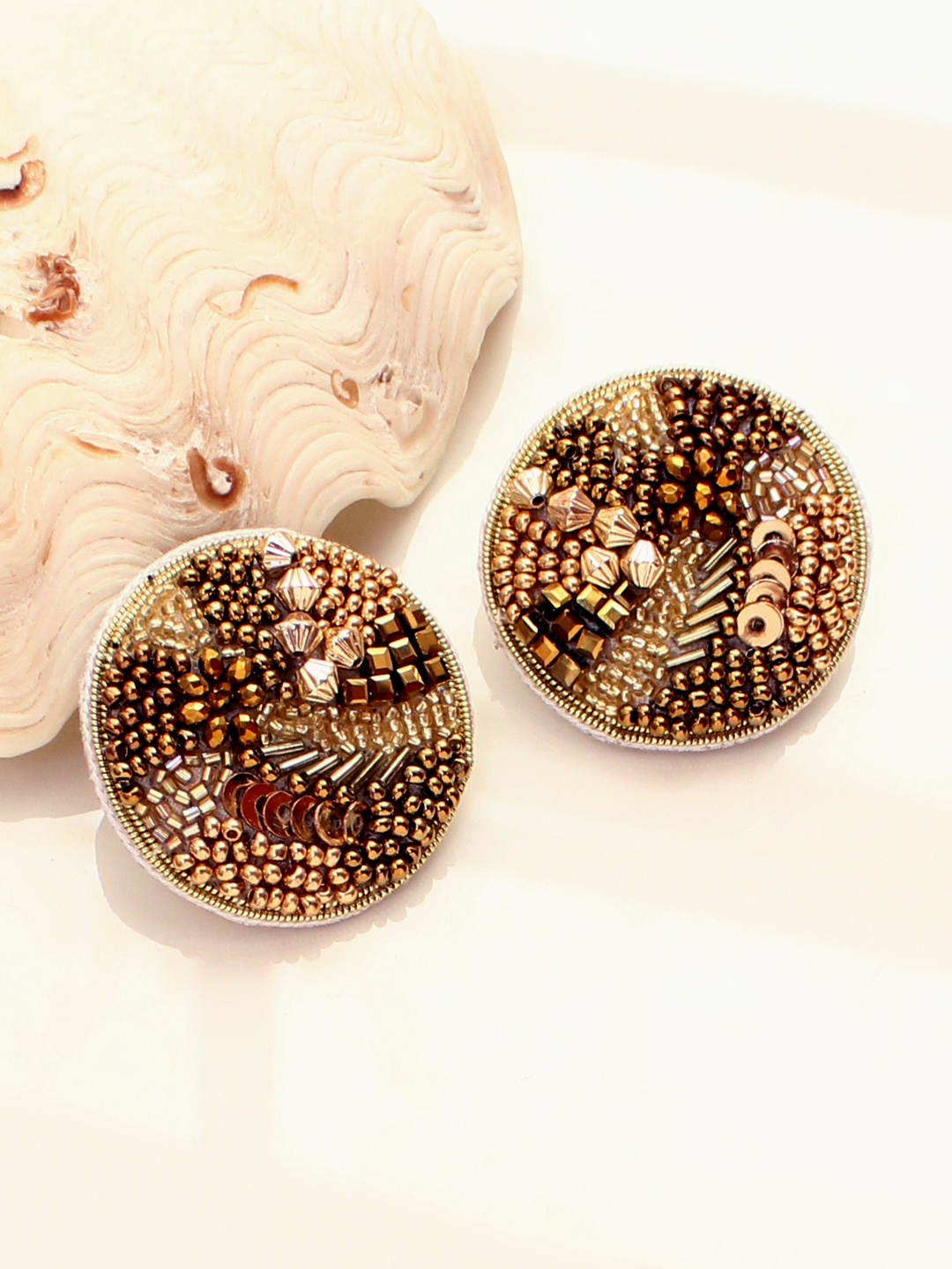

Runway Ritual Gold-Toned Antique Circular Studs