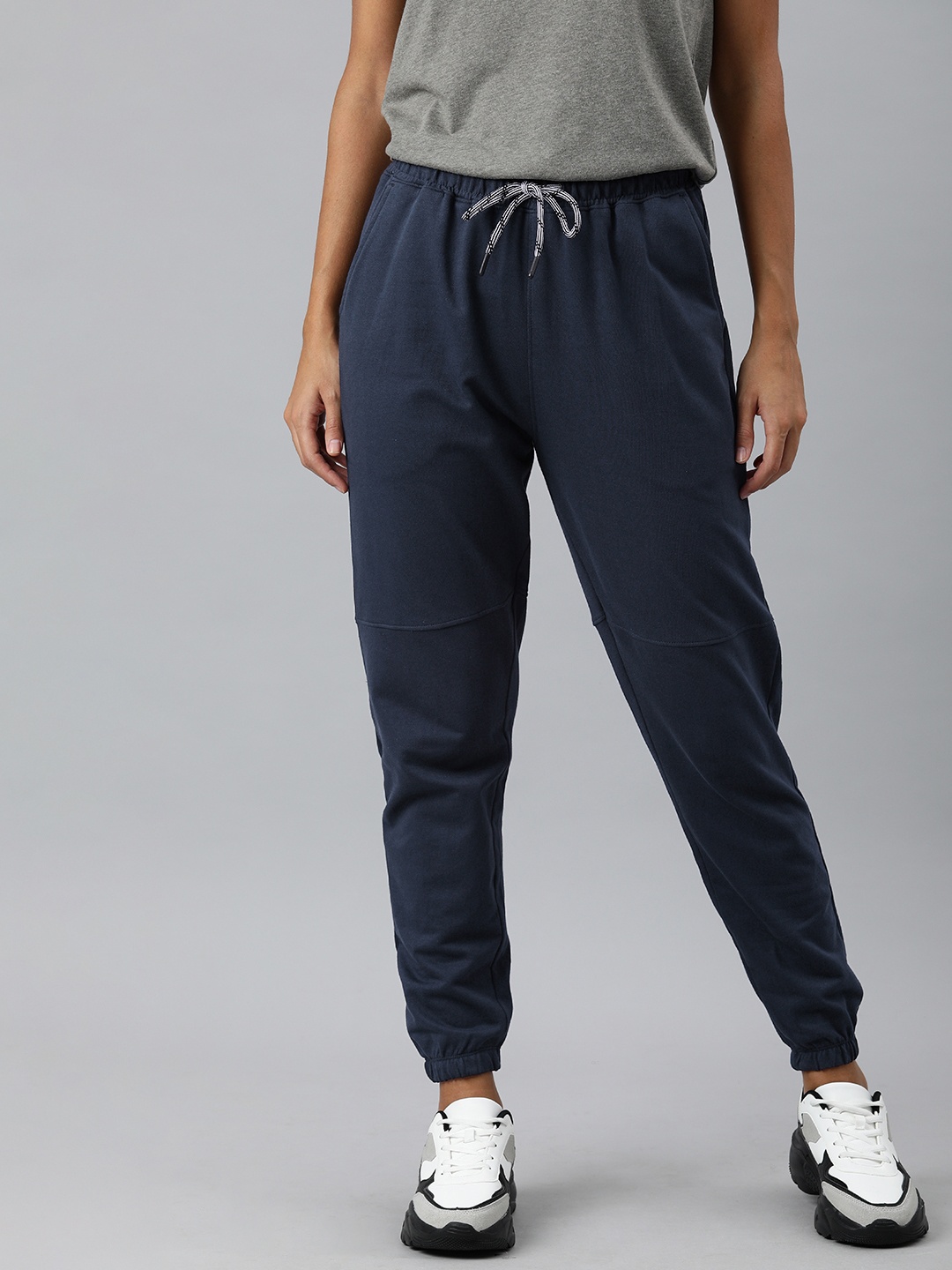 

Harvard Women Navy Blue Solid Regular Fit Joggers