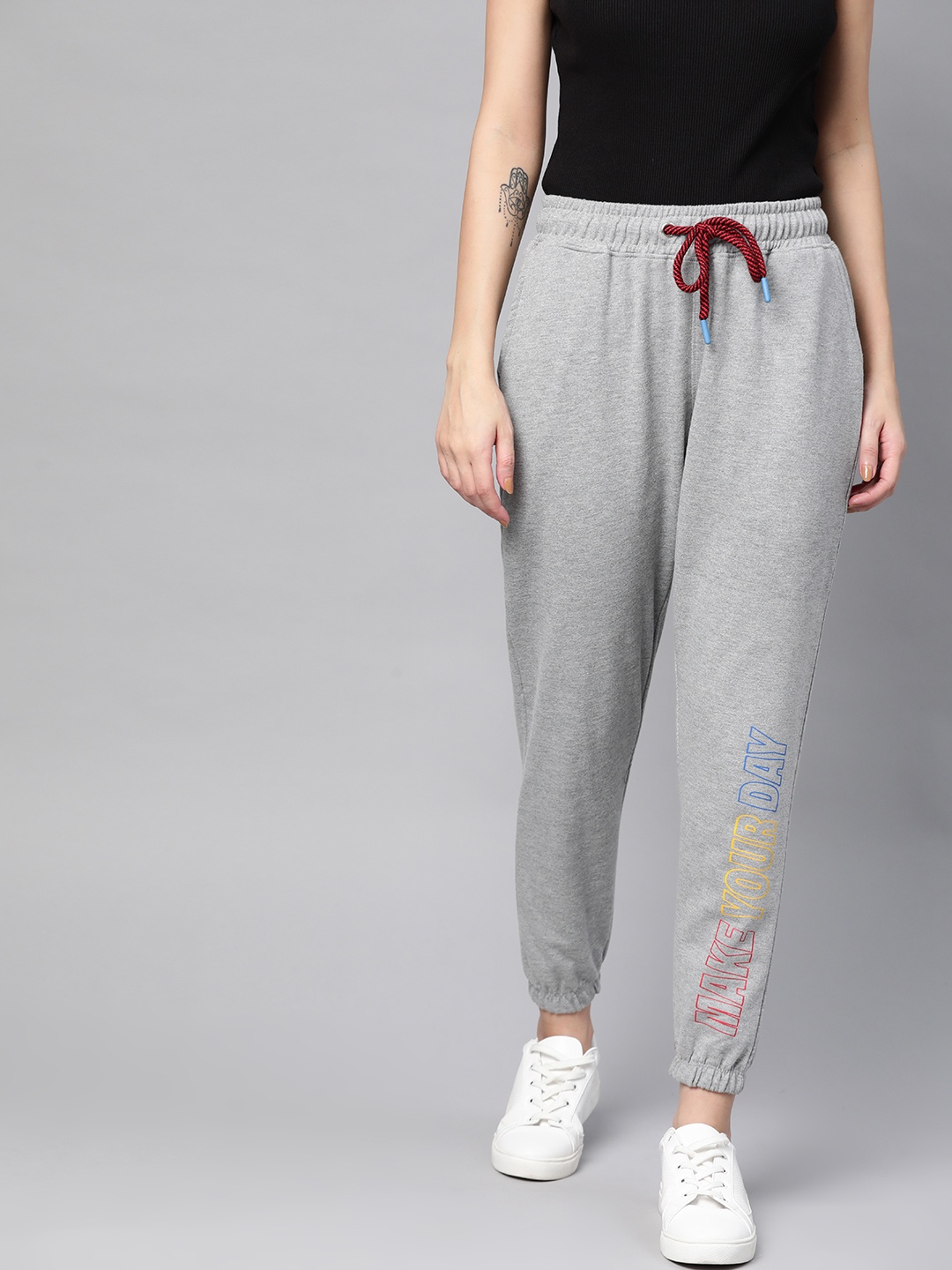 

Harvard Women Grey Melange Solid Track Pants