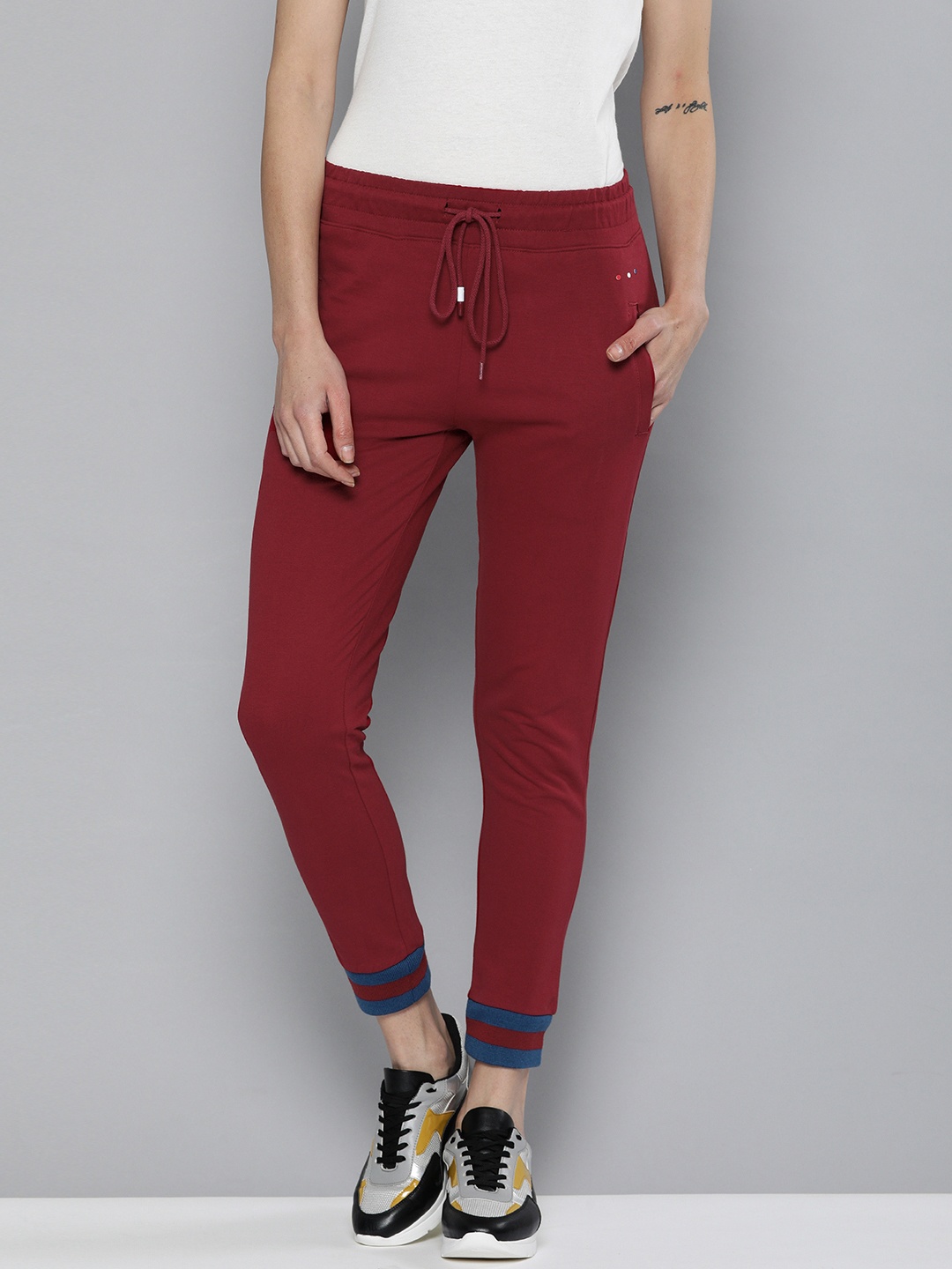 

Harvard Women Red Solid Joggers