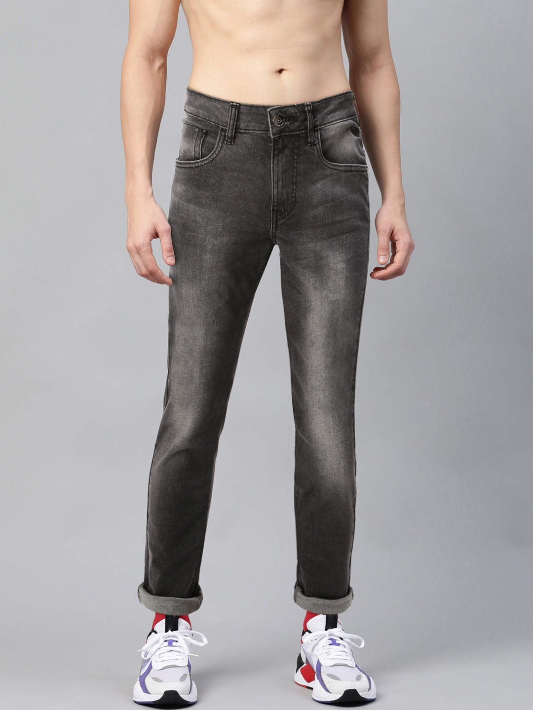 

Flying Machine Men Black Jackson Skinny Fit Low-Rise Clean Look Stretchable Jeans