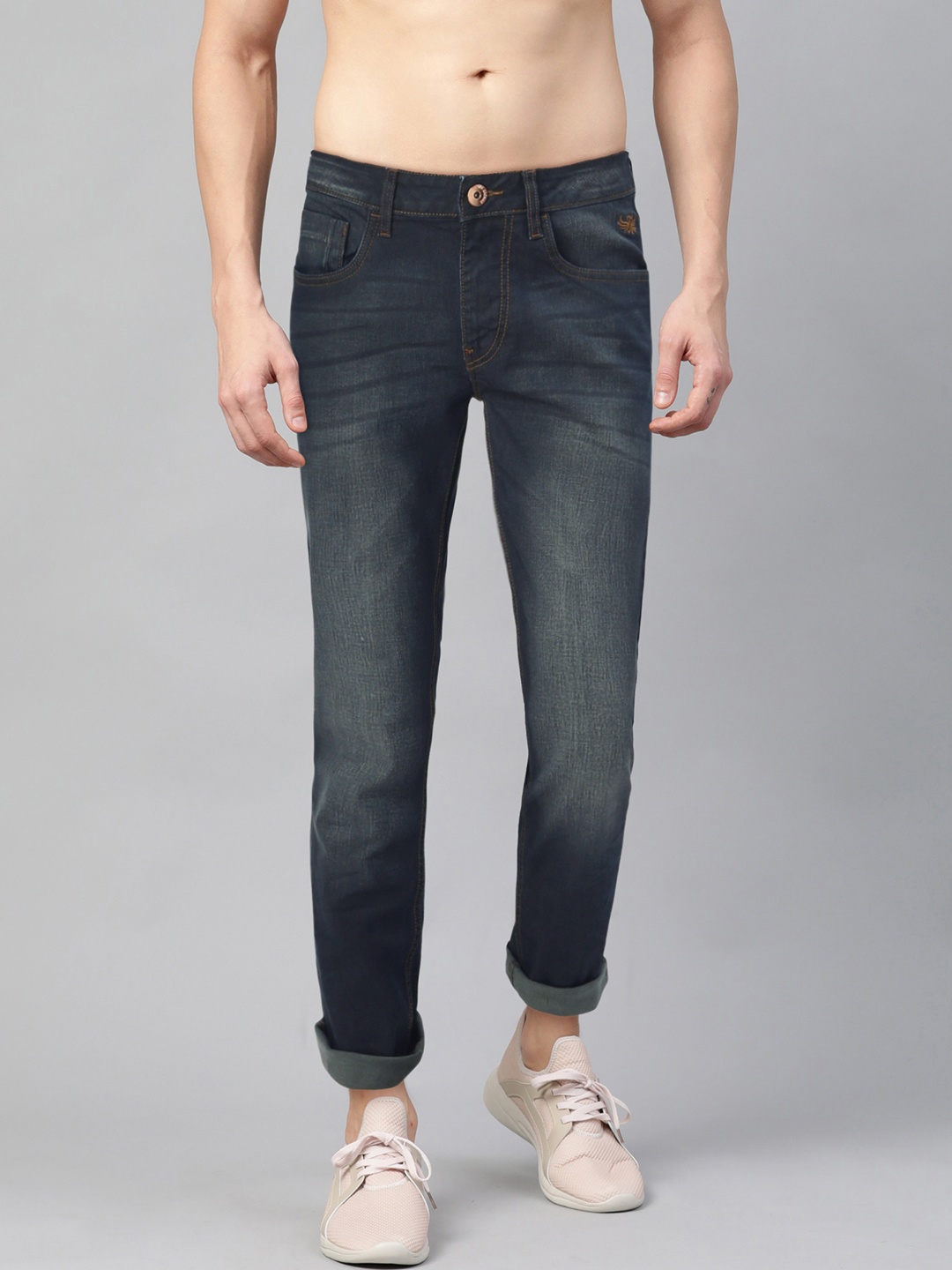 

Flying Machine Men Navy Blue Slim Tapered Michael Fit Mid-Rise Clean Look Jeans