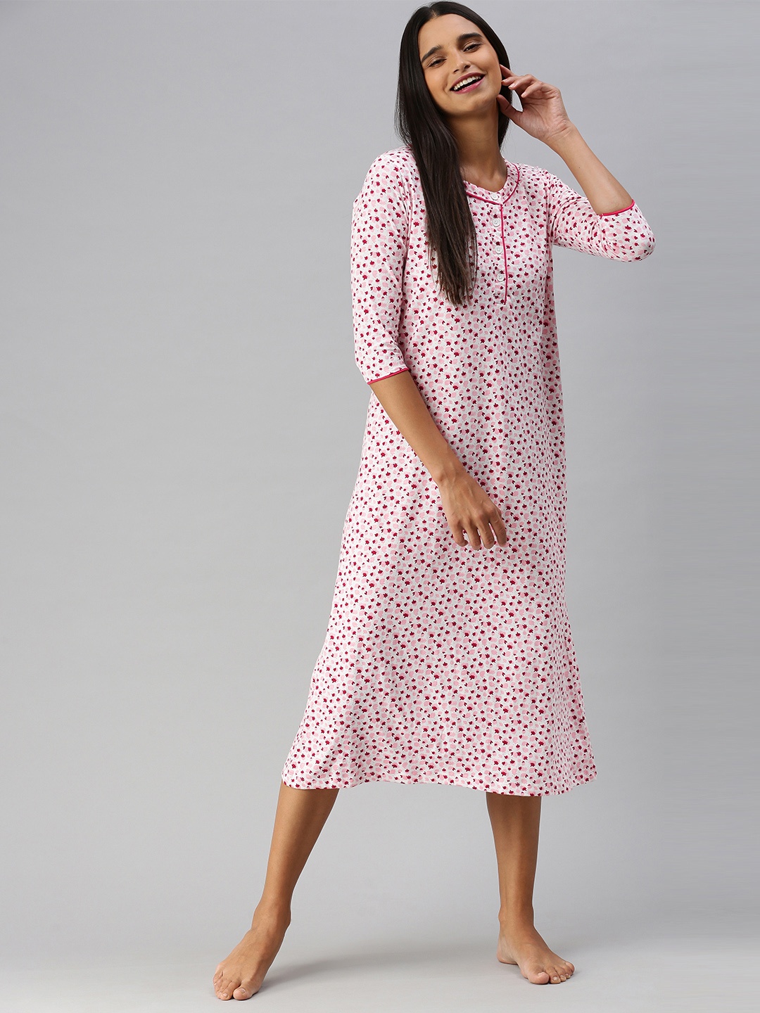 

HERE&NOW White Printed Nightdress