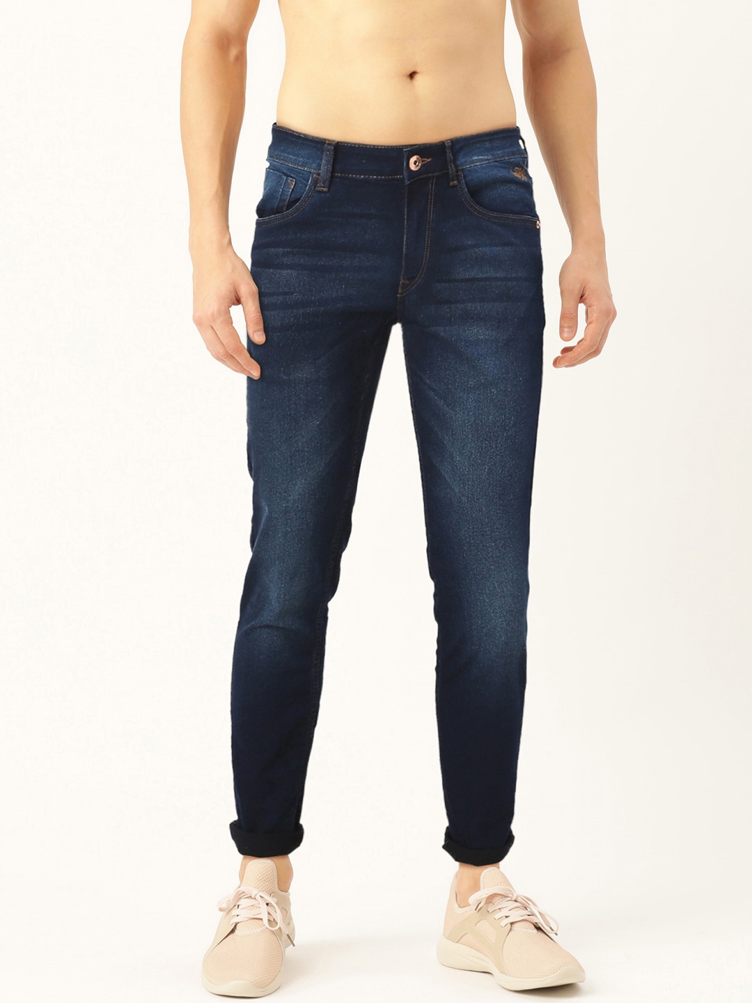 

Flying Machine Men Navy Blue Skinny Jackson Fit Low-Rise Clean Look Stretchable Jeans