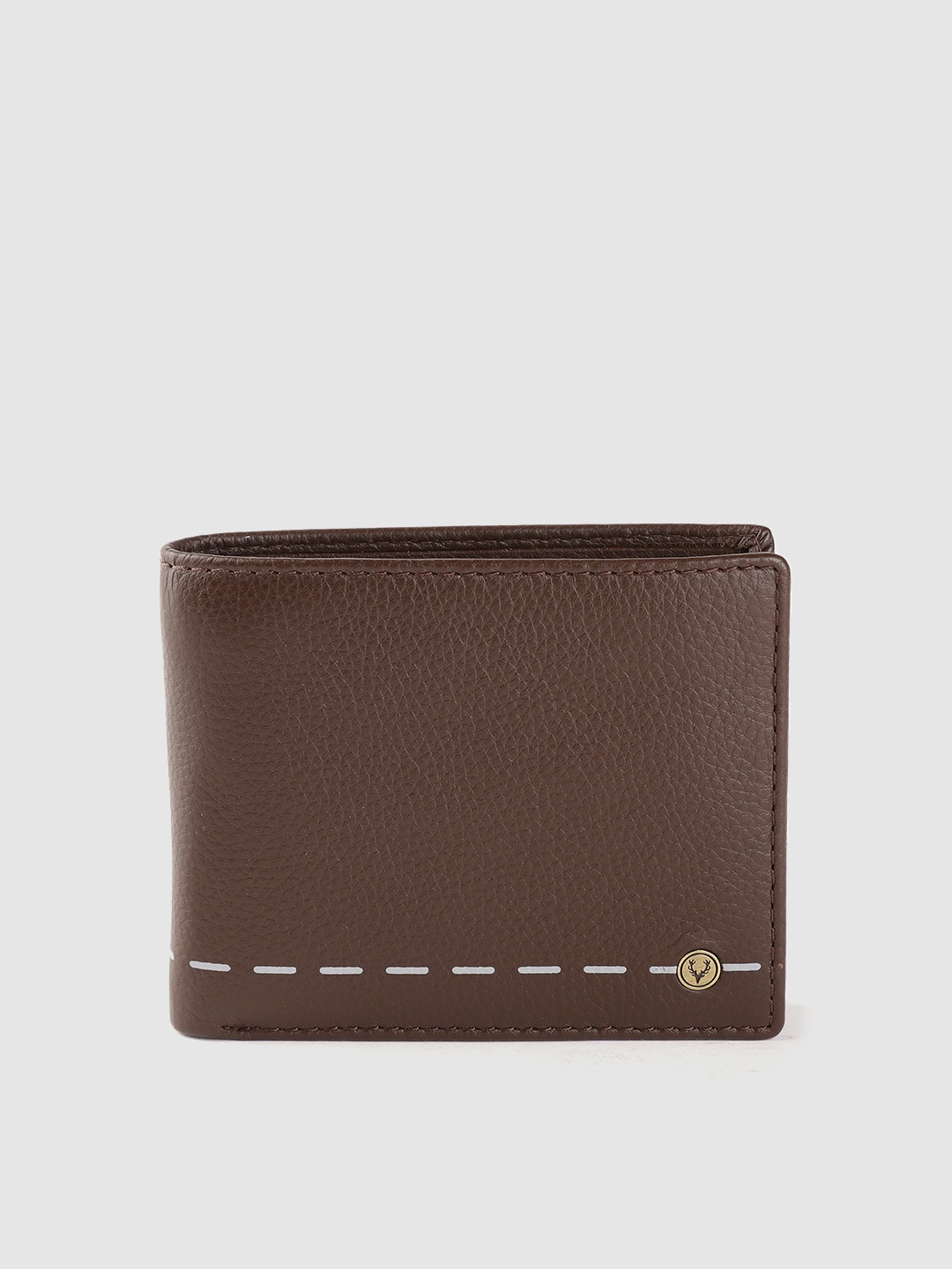 

Allen Solly Men Coffee Brown Solid Leather Two Fold Wallet