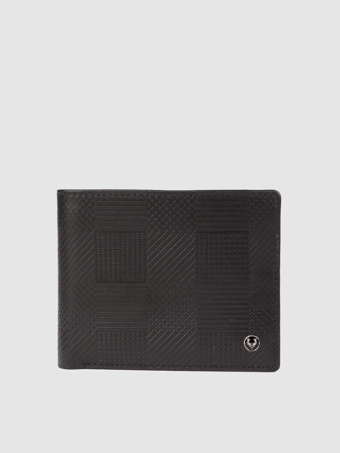 

Allen Solly Men Black Textured Two Fold Leather Wallet