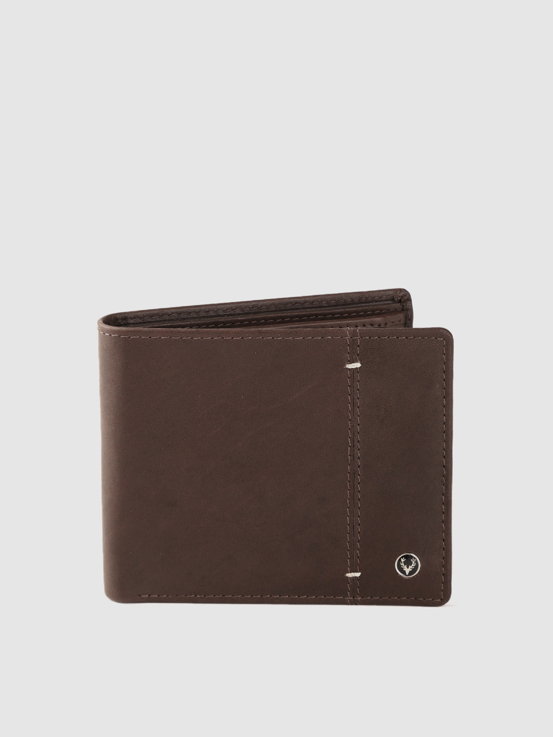 

Allen Solly Men Coffee Brown Solid Leather Two Fold Wallet