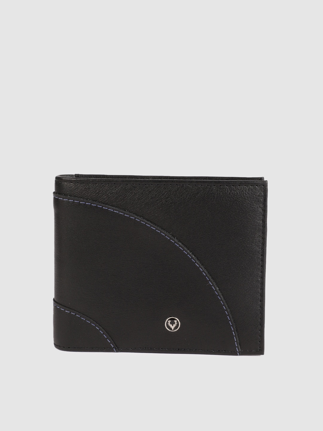

Allen Solly Men Black Textured Leather Two Fold Wallet