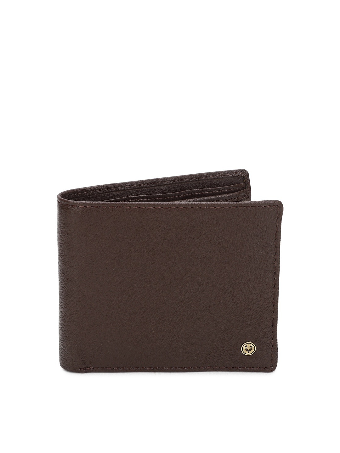 

Allen Solly Men Coffee Brown Solid Two Fold Leather Wallet