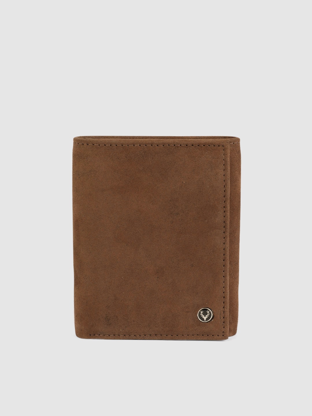 

Allen Solly Men Brown Solid Leather Three Fold Wallet