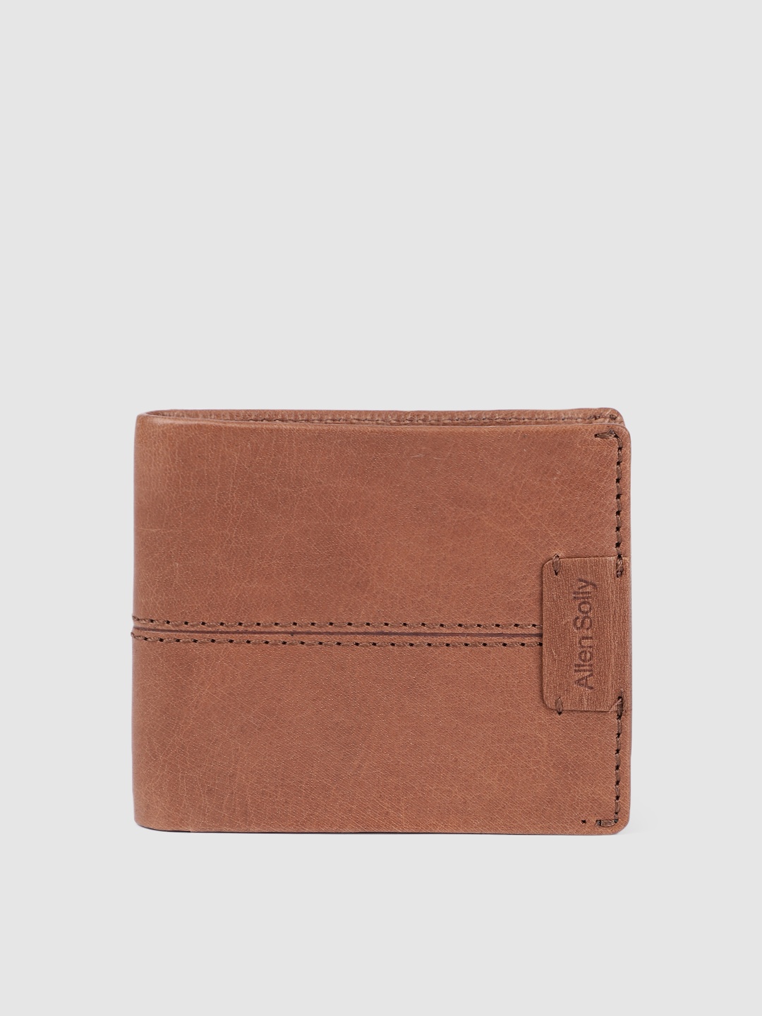 

Allen Solly Men Solid Two Fold Leather Wallet, Brown