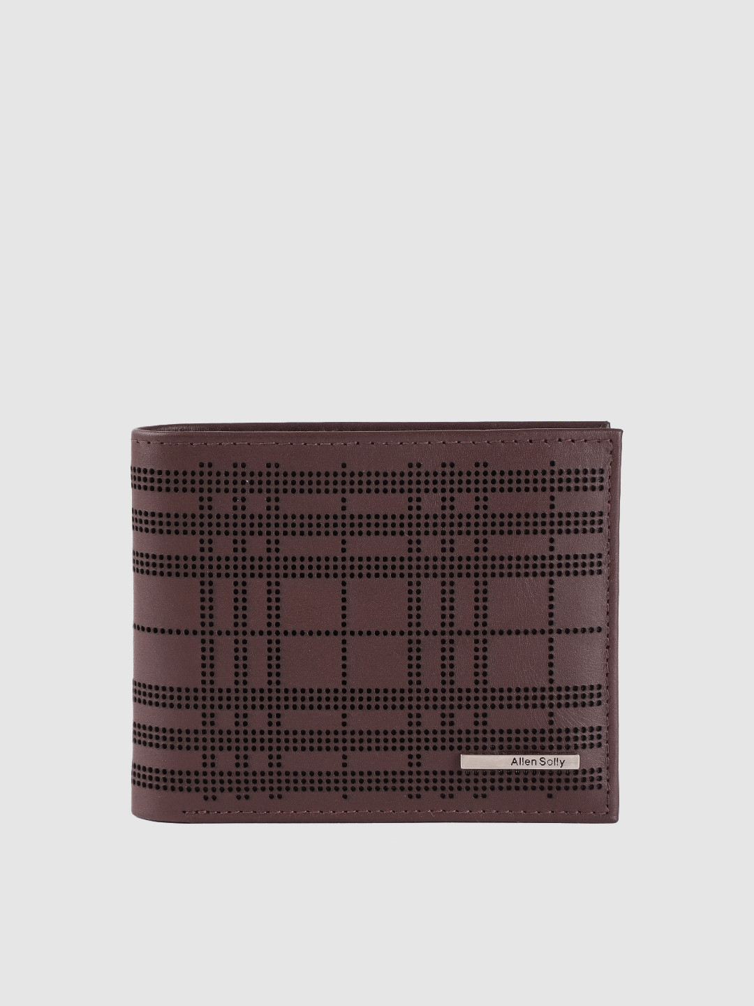 

Allen Solly Men Brown Textured Two Fold Leather Wallet