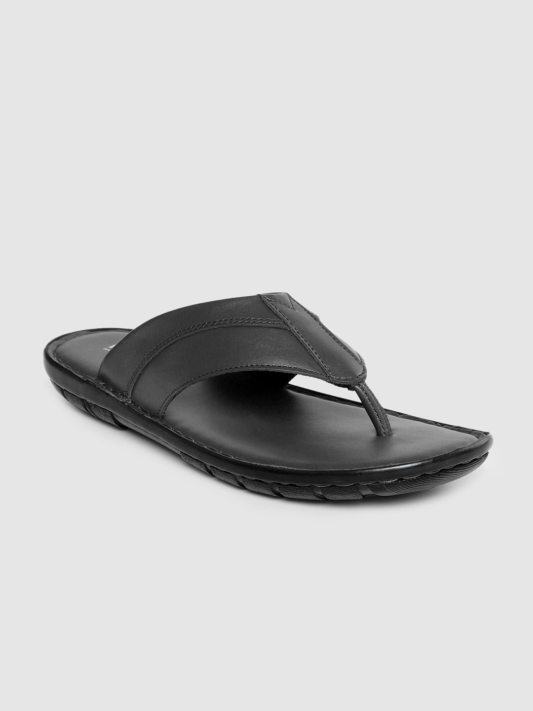 

Ventoland Men Black Leather Comfort Sandals