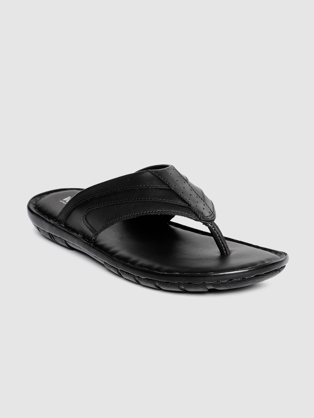 

Ventoland Men Black Leather Comfort Sandals