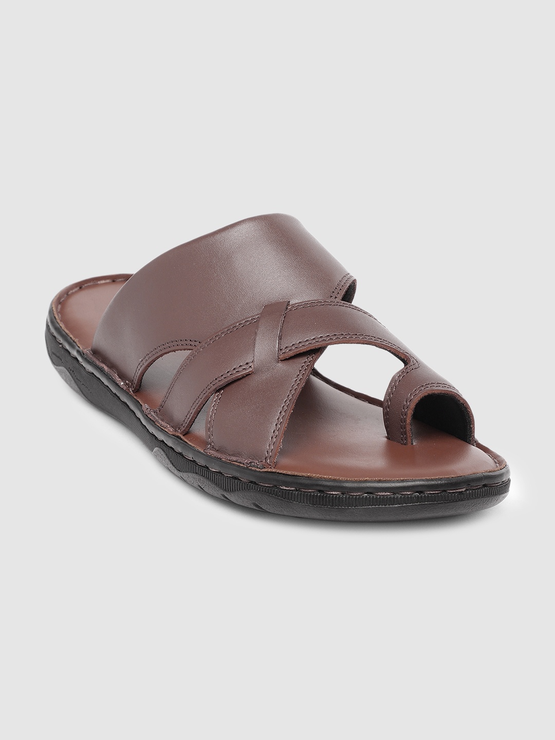 

Ventoland Men Brown Leather Sandals